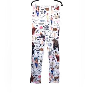 Taylor‎ Swift Satin Pajama Pants Pockets Women’s M Swifty Sleep Eras Reputation